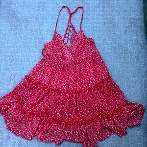 New In, Size medium, red short sun dress